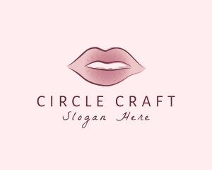 Watercolor Woman Lips logo design