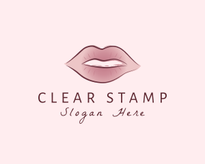 Watercolor Woman Lips logo design