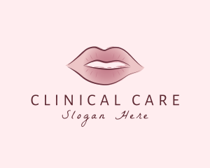 Watercolor Woman Lips logo design