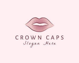 Watercolor Woman Lips logo design