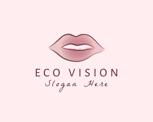 Watercolor Woman Lips logo design