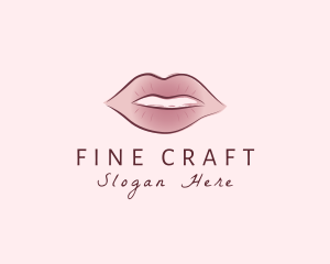 Watercolor Woman Lips logo design