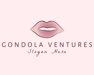 Watercolor Woman Lips logo design