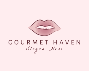 Watercolor Woman Lips logo design