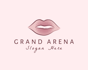 Watercolor Woman Lips logo design