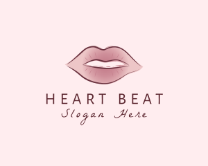 Watercolor Woman Lips logo design