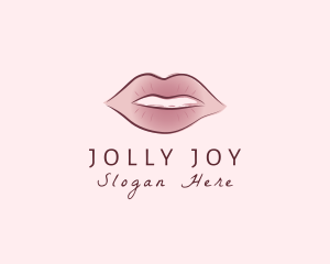 Watercolor Woman Lips logo design