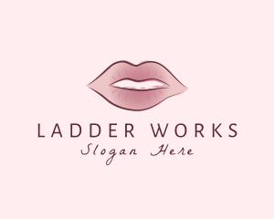 Watercolor Woman Lips logo design