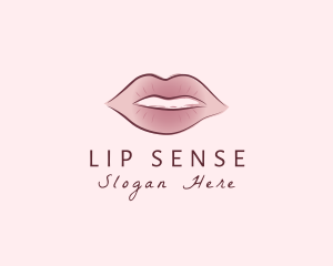 Watercolor Woman Lips logo design