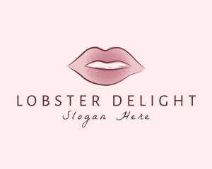 Watercolor Woman Lips logo design