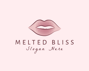 Watercolor Woman Lips logo design