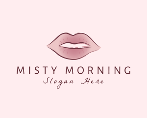 Watercolor Woman Lips logo design