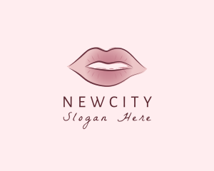 Watercolor Woman Lips logo design