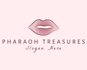 Watercolor Woman Lips logo design