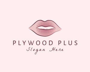 Watercolor Woman Lips logo design