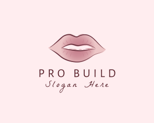 Watercolor Woman Lips logo design