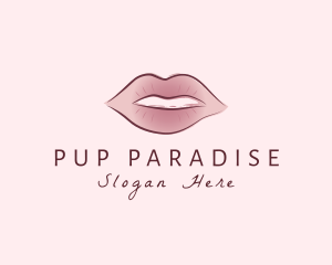 Watercolor Woman Lips logo design