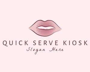 Watercolor Woman Lips logo design