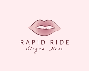 Watercolor Woman Lips logo design