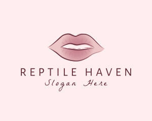 Watercolor Woman Lips logo design