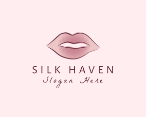 Watercolor Woman Lips logo design