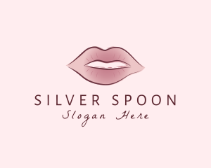 Watercolor Woman Lips logo design