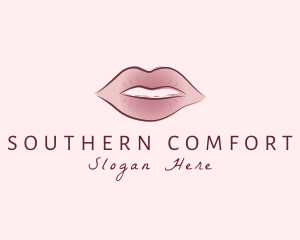 Watercolor Woman Lips logo design