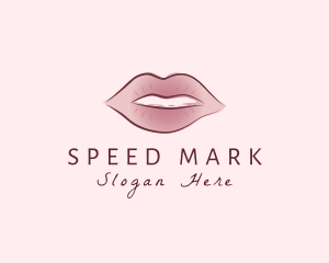 Watercolor Woman Lips logo design