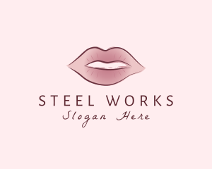 Watercolor Woman Lips logo design