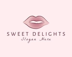 Watercolor Woman Lips logo design