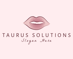 Watercolor Woman Lips logo design