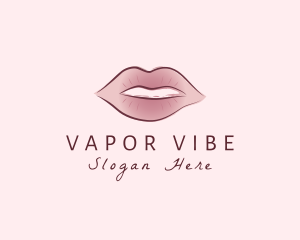 Watercolor Woman Lips logo design