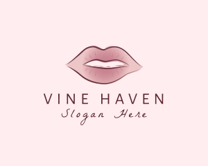 Watercolor Woman Lips logo design