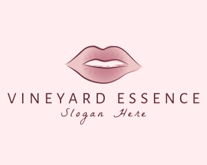 Watercolor Woman Lips logo design