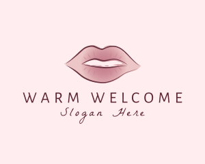 Watercolor Woman Lips logo design