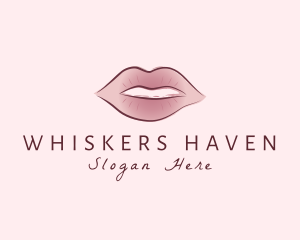 Watercolor Woman Lips logo design