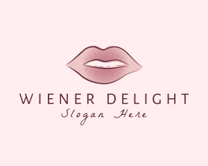 Watercolor Woman Lips logo design