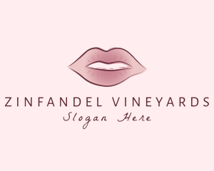 Watercolor Woman Lips logo design