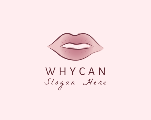 Makeup - Watercolor Woman Lips logo design
