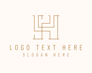 Monoline - Modern Letter H Business logo design