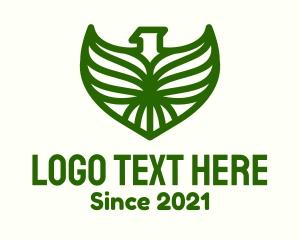 Military Academy - Eagle Leaf Shield logo design