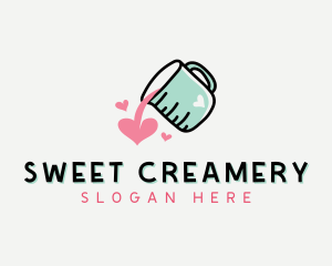 Heart Baking Measuring Cup logo design