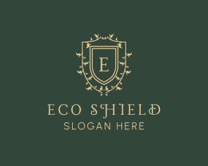 Wreath Shield Academy logo design