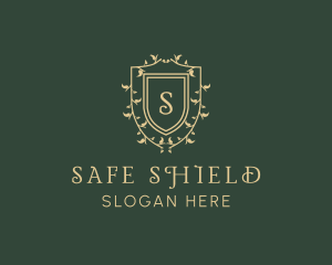 Wreath Shield Academy logo design