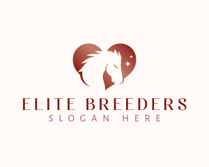 Horse Equine Heart logo design