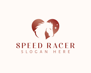 Jockey - Horse Equine Heart logo design