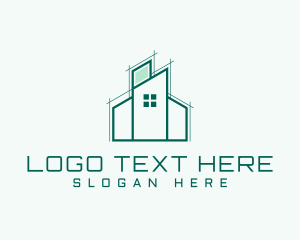 Trenching - House Construction Builders logo design