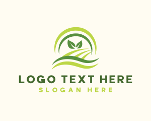 Lawn - Leaf Field Landscaping logo design