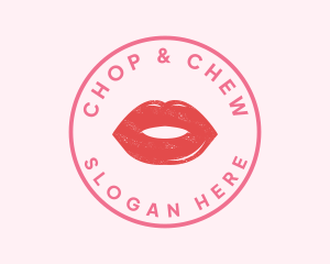 Texture - Red Lips Cosmetics logo design