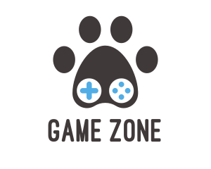 Paw Game Controller logo design